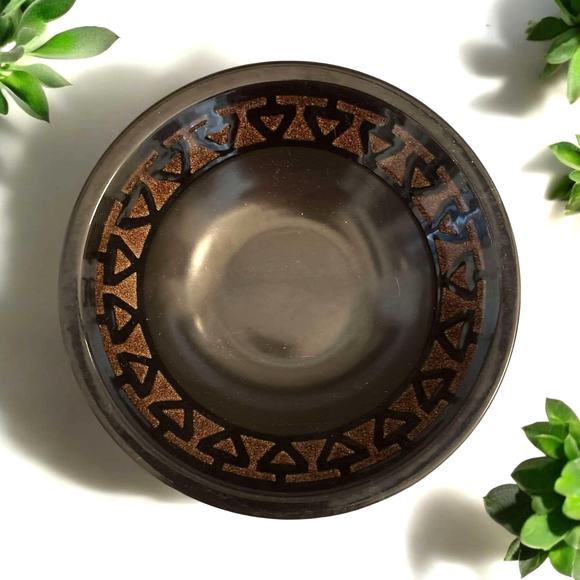 Vintage MIKASA Majorca Glossy Ceramic Brown Large Round Bowl Made in Japan Mint - Picture 1 of 4